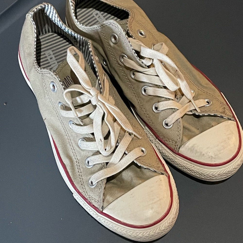 Converse Beige Canvas Sneakers